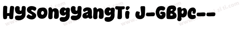 HYSongYangTi J-GBpc-字体转换